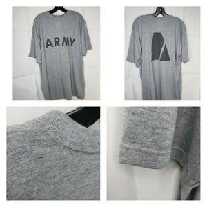 Army Gray Men Large T-Shirt With Army Logo